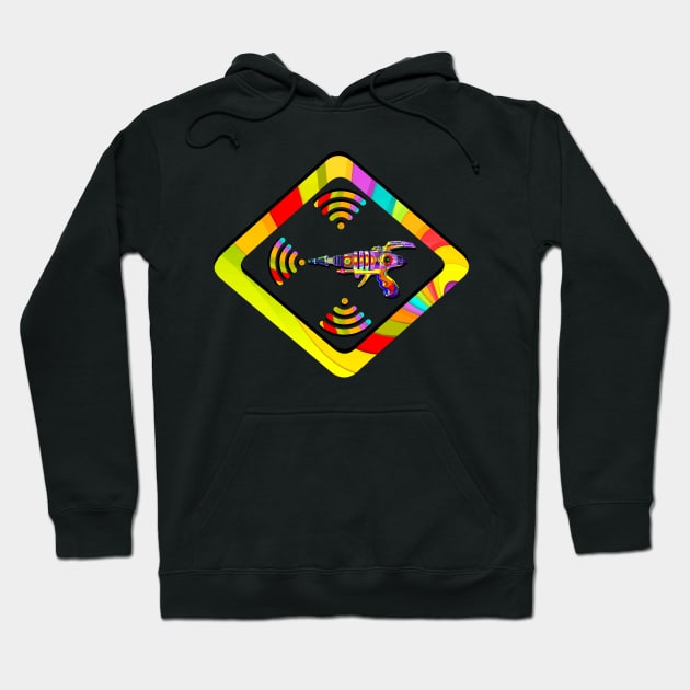 Rainbow - Raygun Triangle Hoodie by GR8DZINE